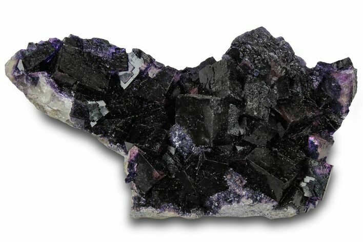 Dark Purple Fluorite Crystal Cluster - Cave-in-Rock, Illinois #322797